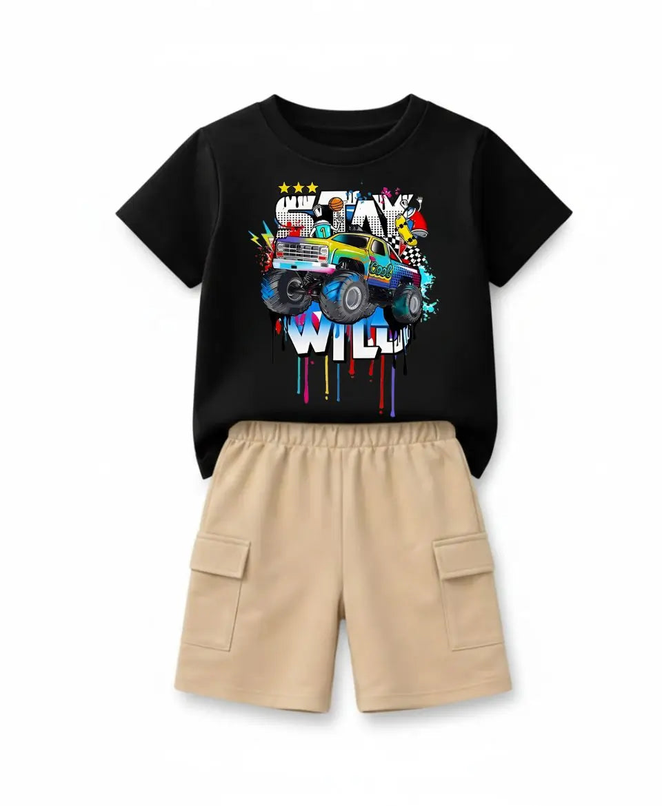 Stay Wild Monster Truck Suit Set