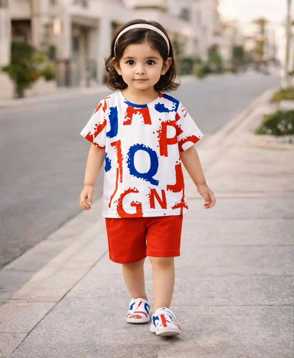 Paint Splash Letter Suit Set
