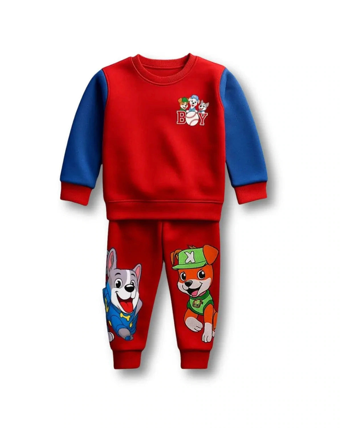 Boys Fleece Sweatshirt & Trouser Set – Red PAW Patrol Winter Outfit