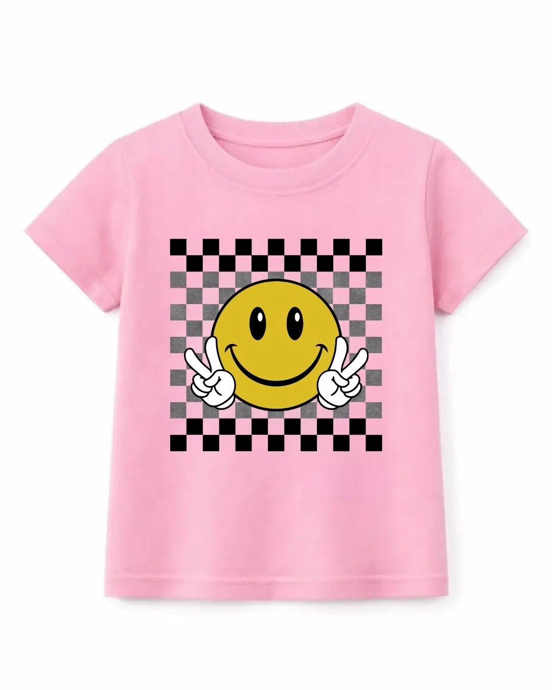 Smiley Peace Check T-Shirt
