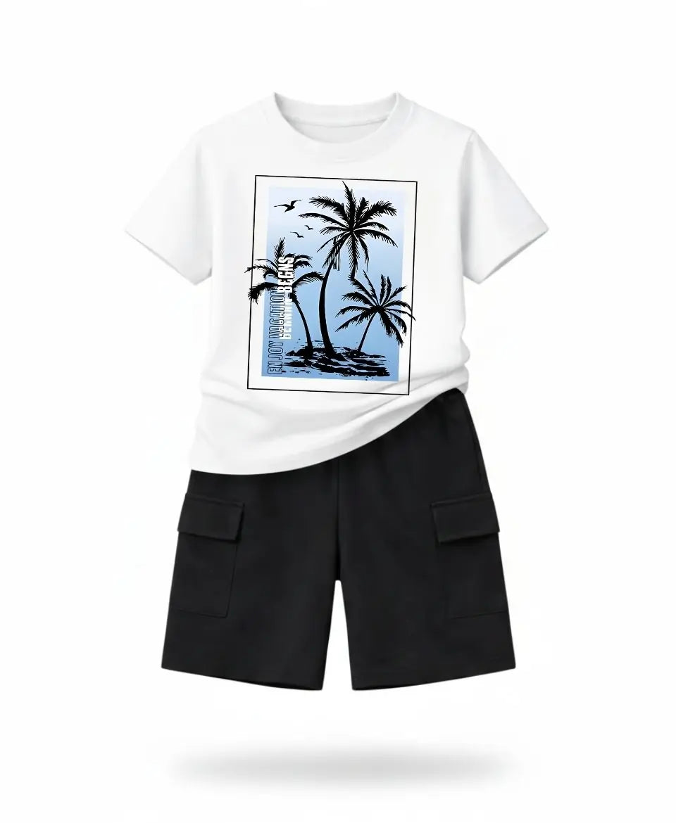 Tropical Palm Island Kids Suit Set