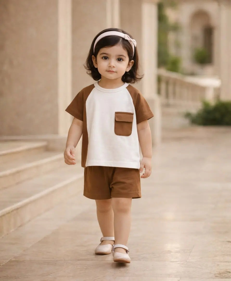 Classic Pocket Contrast Suit Set