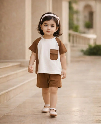 Classic Pocket Contrast Suit Set