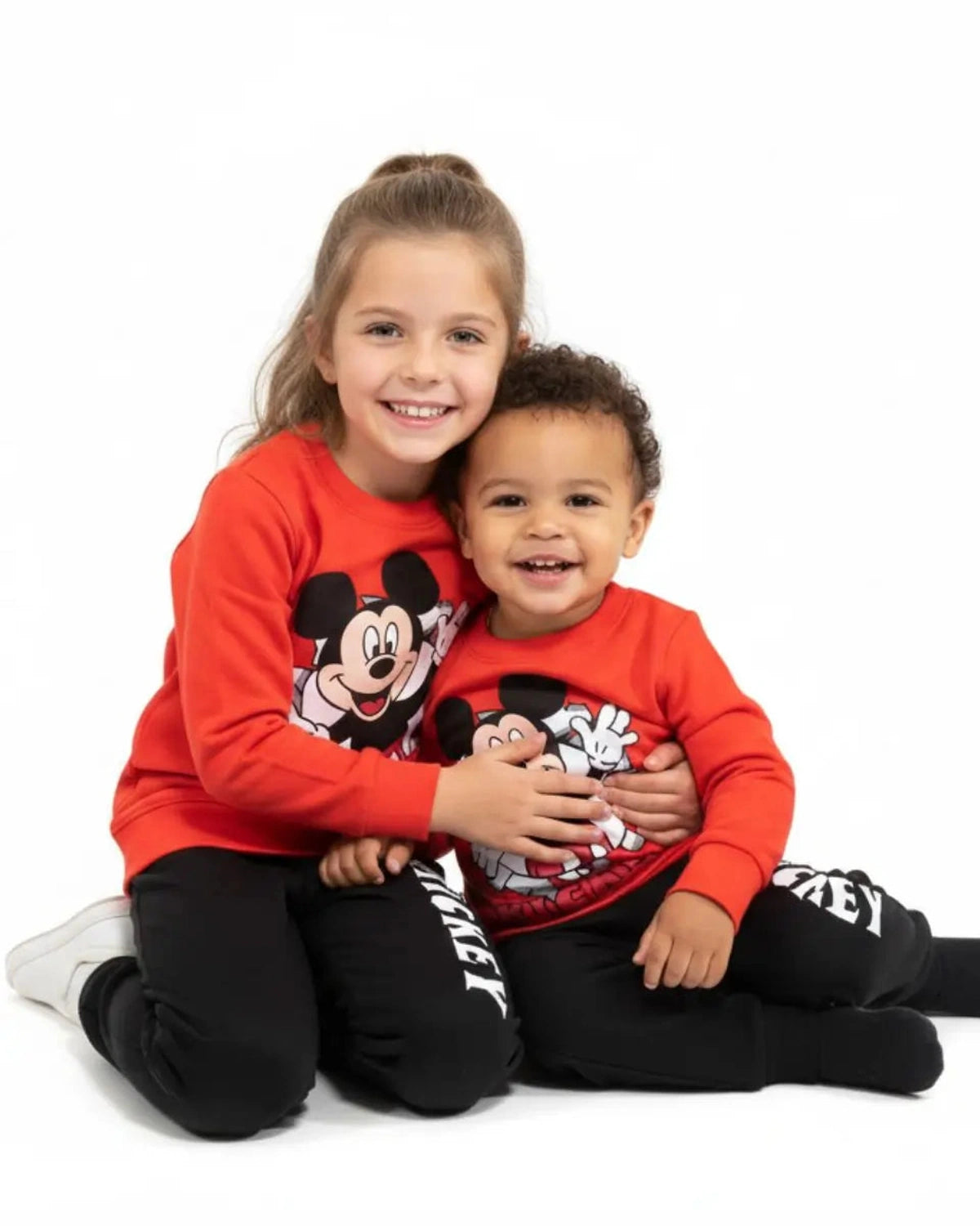 Unisex Mickey Print Sweatshirt & Trouser Set for Kids