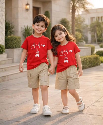 Heartbeat Gamer Summer Kids Suit Set 2