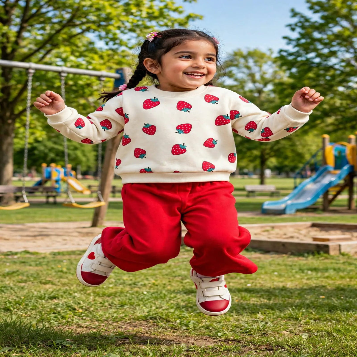 Cute Baby Girl Strawberry Outfit