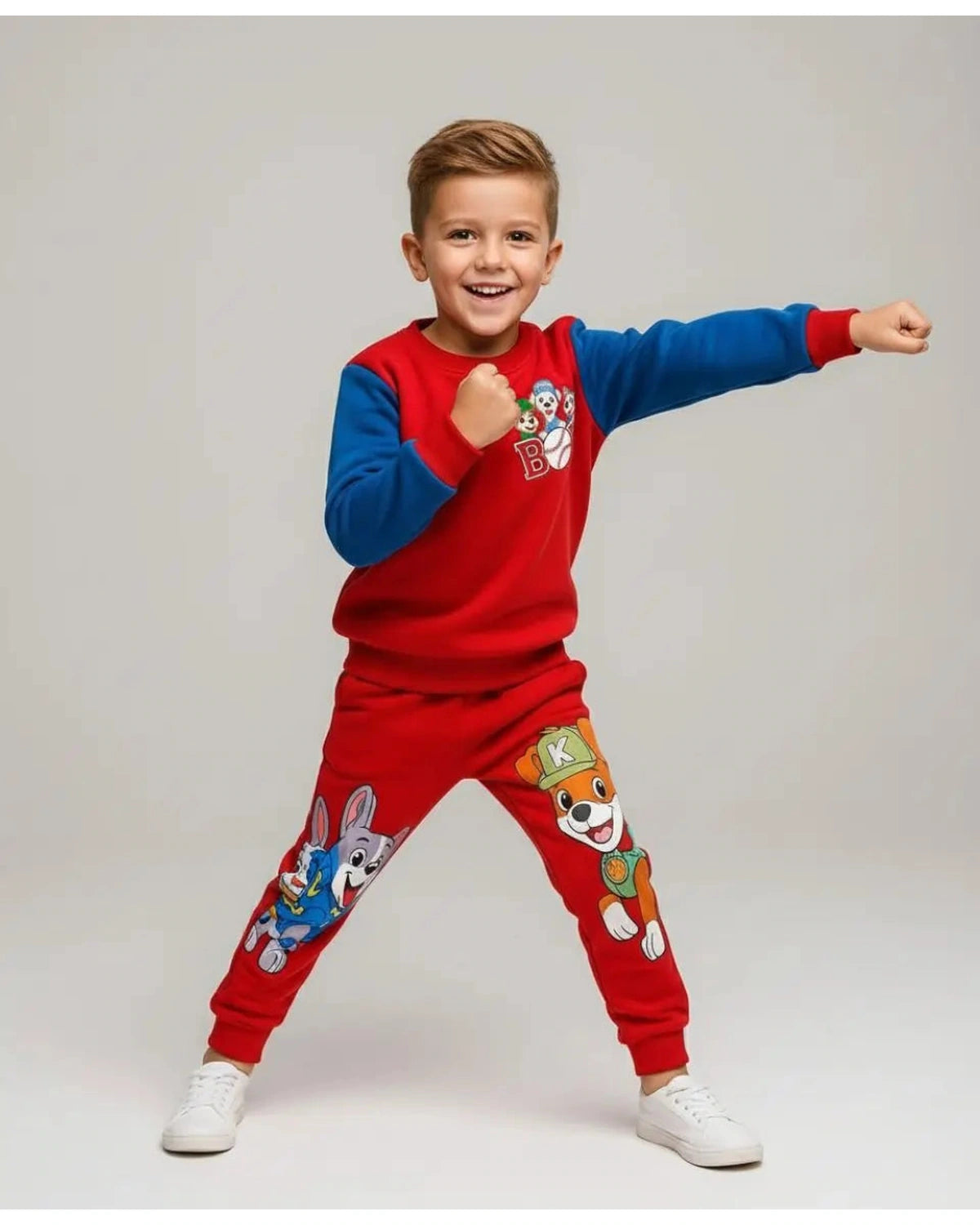 Boys Fleece Sweatshirt & Trouser Set – Red PAW Patrol Winter Outfit
