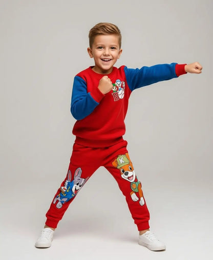 Boys Fleece Sweatshirt & Trouser Set – Red PAW Patrol Winter Outfit