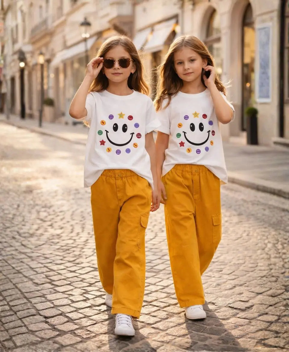 Happy Smile Girls Suit Set