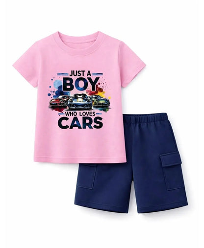 Just A Boy Who Loves Cars Kids Suit Set