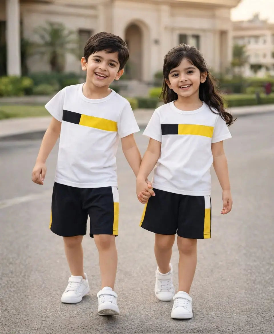 Sport Stripe Contrast Suit Set