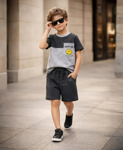 Happy Kid Smiley Pocket Suit Set