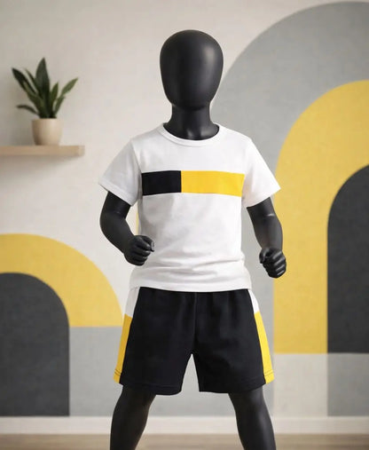 Sport Stripe Contrast Suit Set