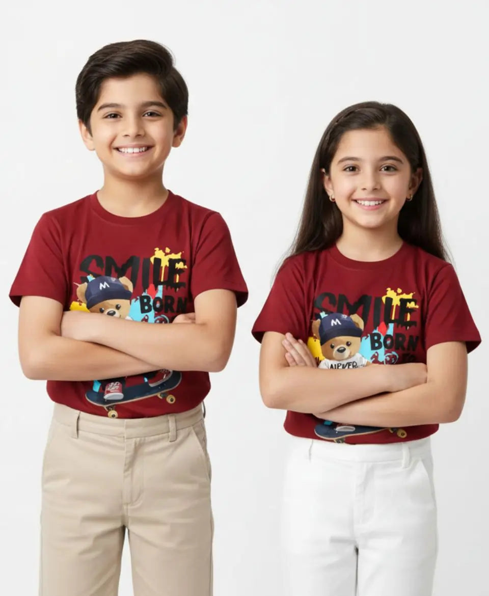 Unisex Smile Born to Skate T-Shirt