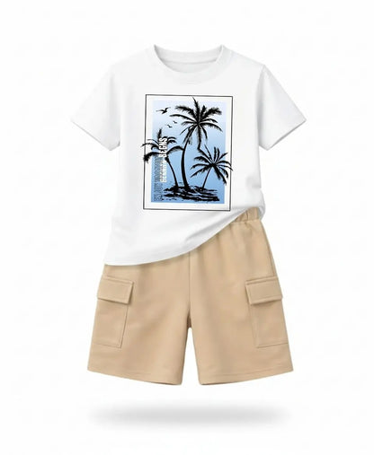 Tropical Palm Island Kids Suit Set