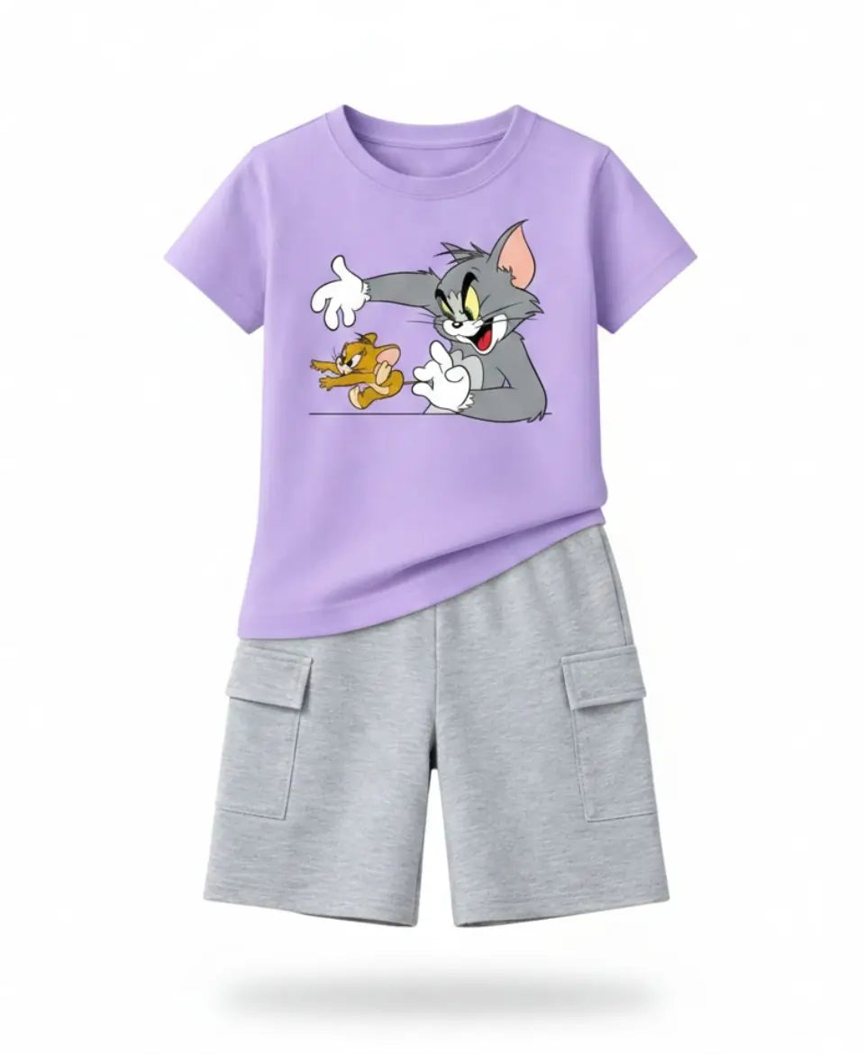 Tom & Jerry Graphic Summer Suit Set