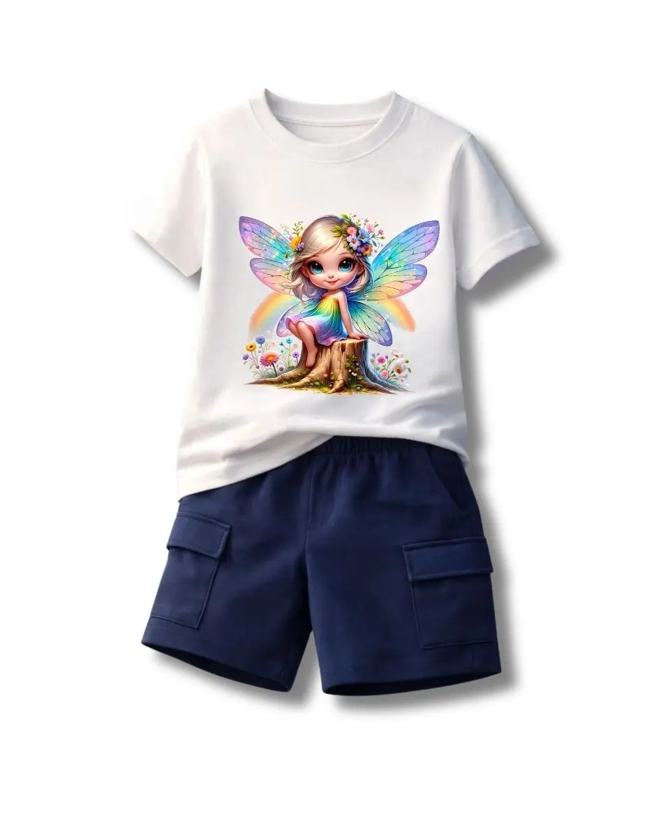 Rainbow Fairy Magic Girls Suit Set