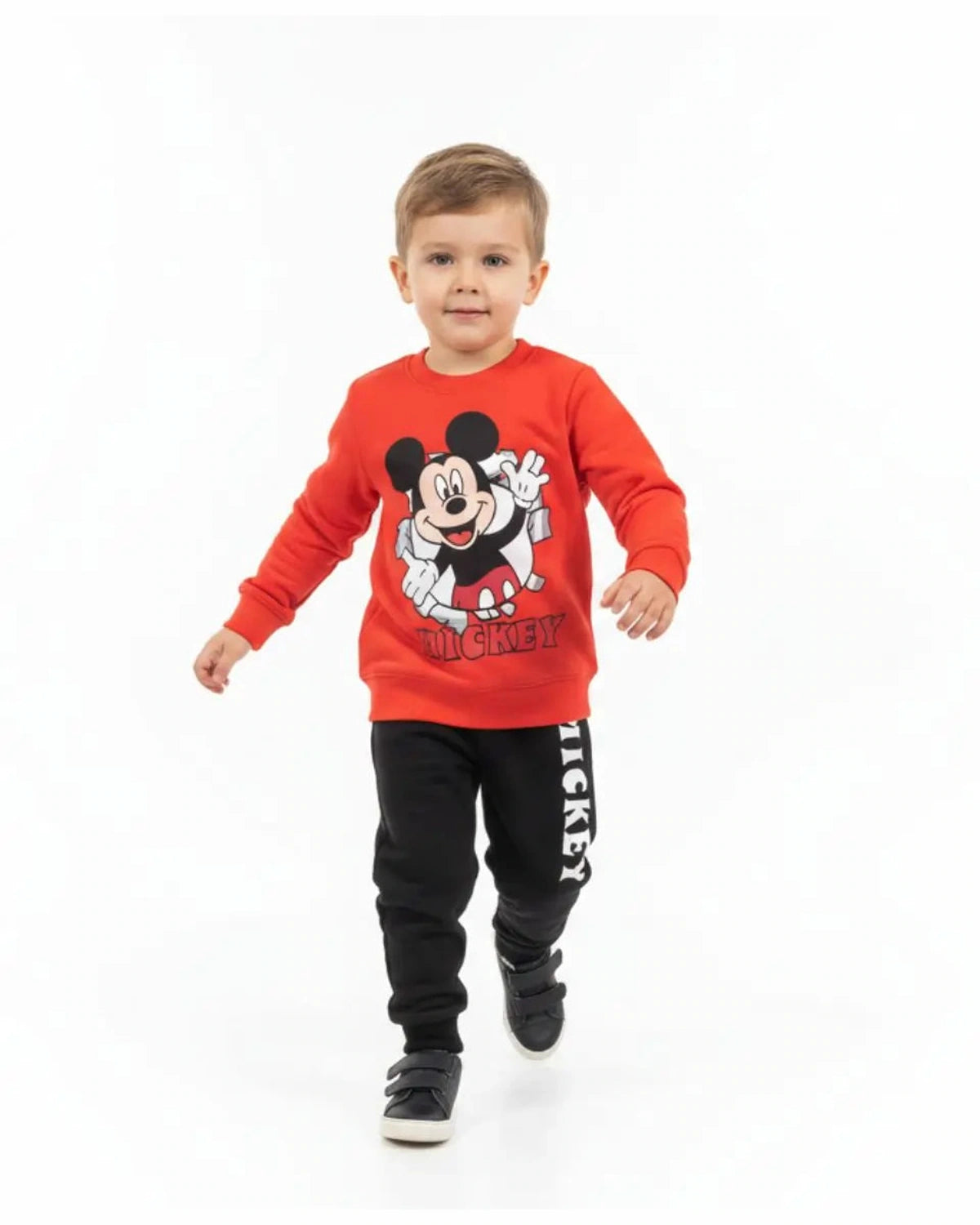 Unisex Mickey Print Sweatshirt & Trouser Set for Kids