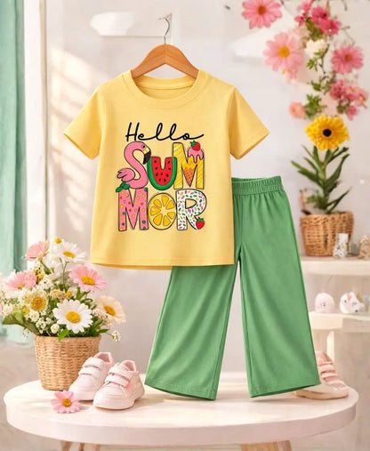 Hello Summer Girls Suit Set