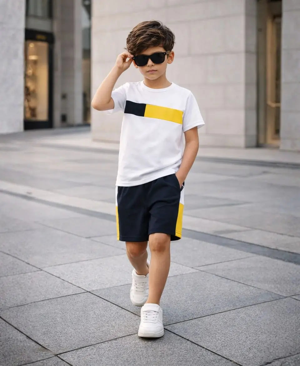 Sport Stripe Contrast Suit Set