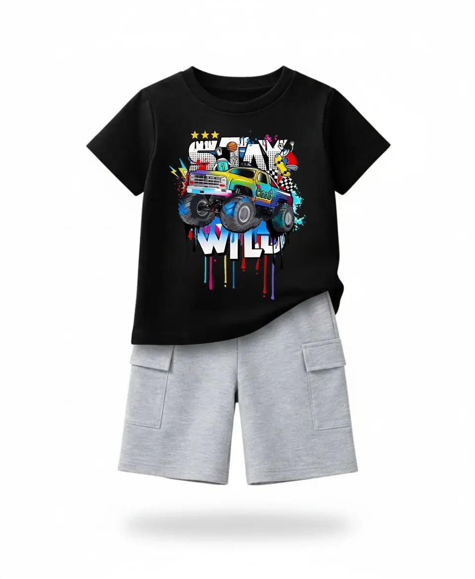 Stay Wild Monster Truck Suit Set