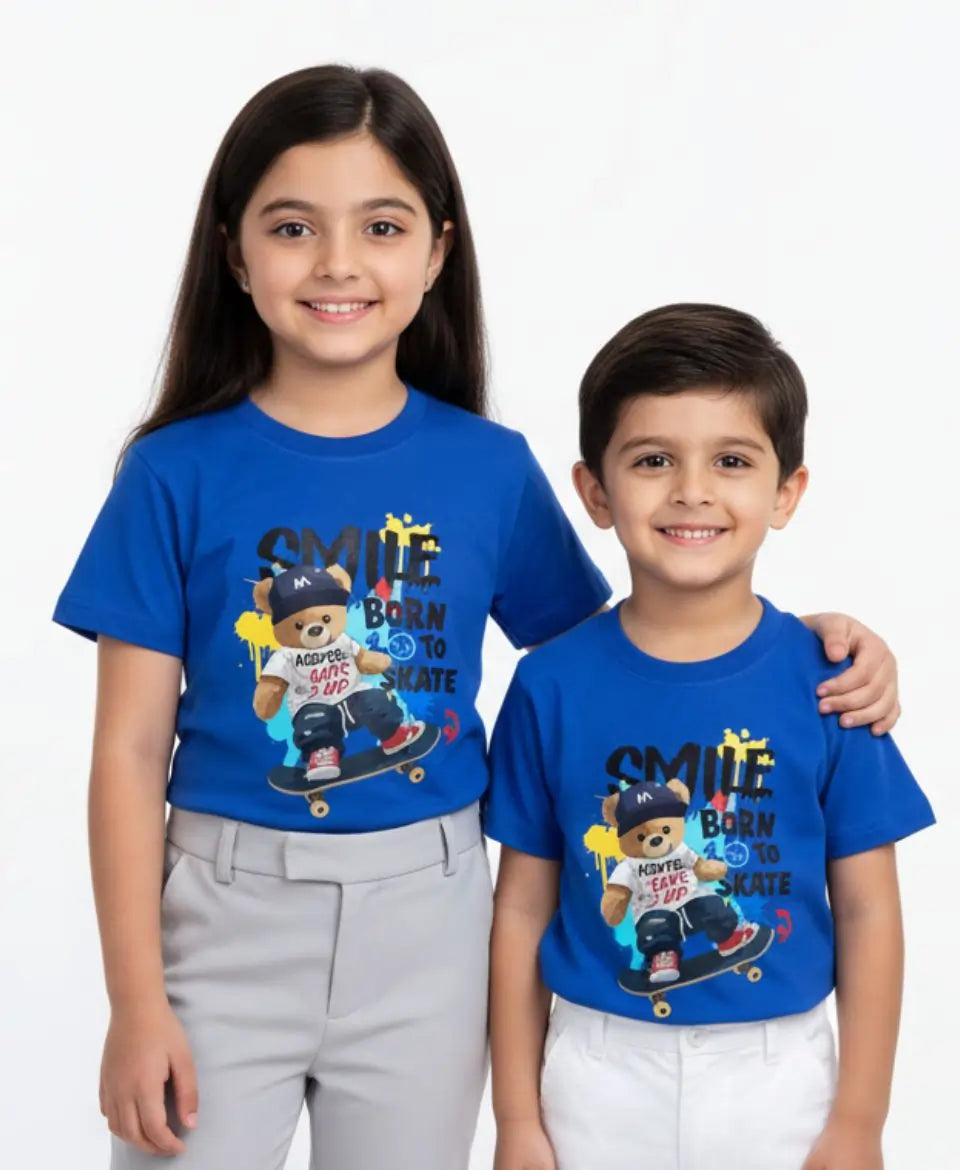 Unisex Smile Born to Skate T-Shirt