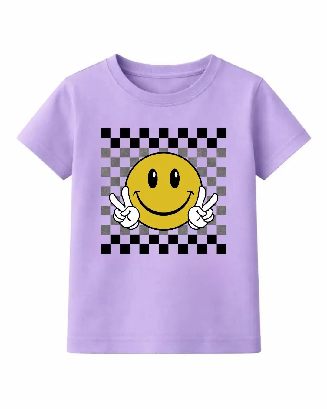 Smiley Peace Check T-Shirt