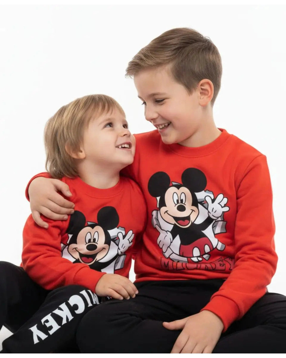 Unisex Mickey Print Sweatshirt & Trouser Set for Kids