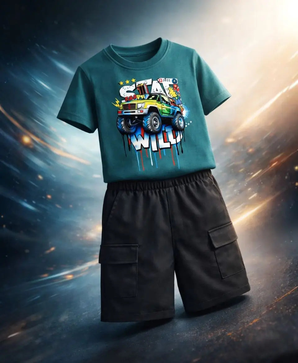 Stay Wild Monster Truck Suit Set
