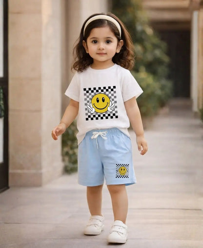 Smiley Checkered Premium Summer Suit Set