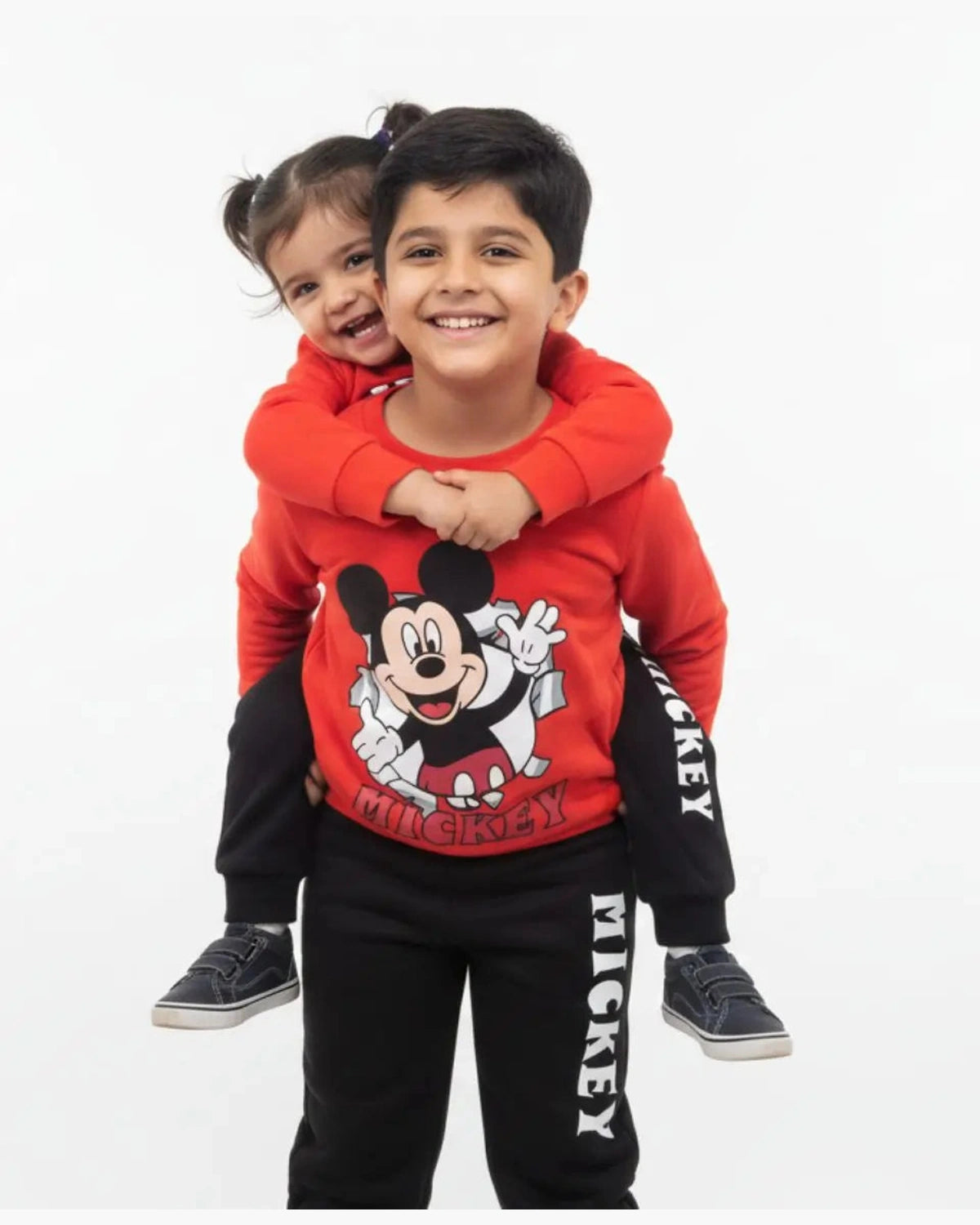 Unisex Mickey Print Sweatshirt & Trouser Set for Kids