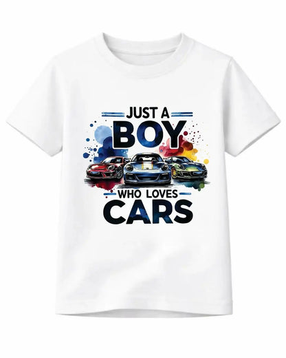 Just a Boy Who Loves Cars T-Shirt