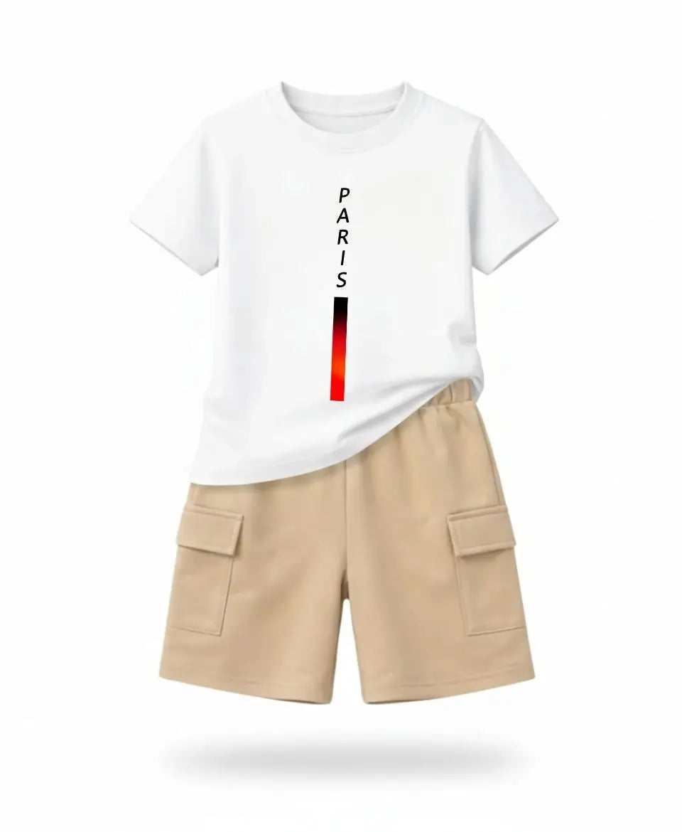 Paris Minimal Line Kids Suit Set