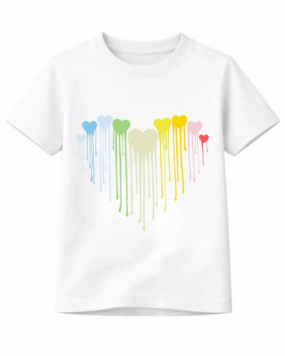 Pastel Drip Hearts T-Shirt