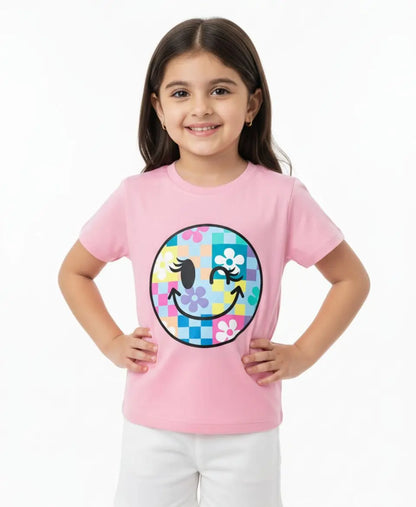 Girls Smiley Face T-Shirt