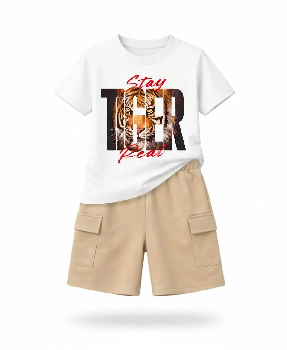 Tiger Graphic Kids Suit Set