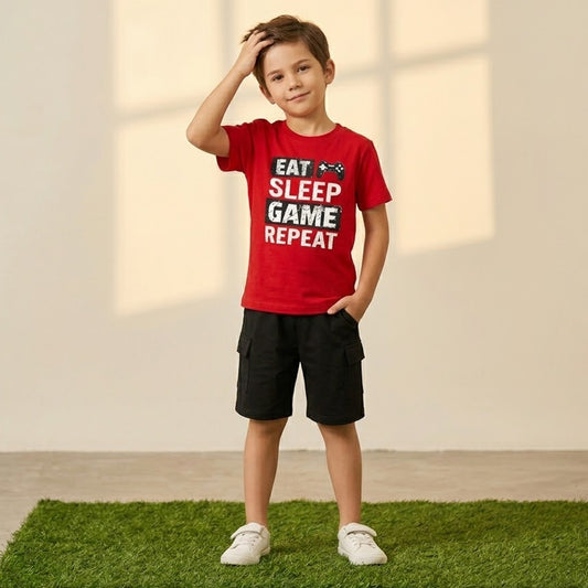 Eat Sleep Game Repeat Graphic Set