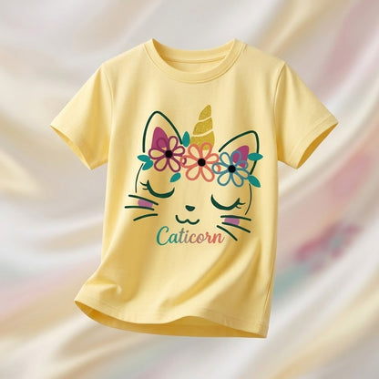 Caticorn Flower Graphic Tee