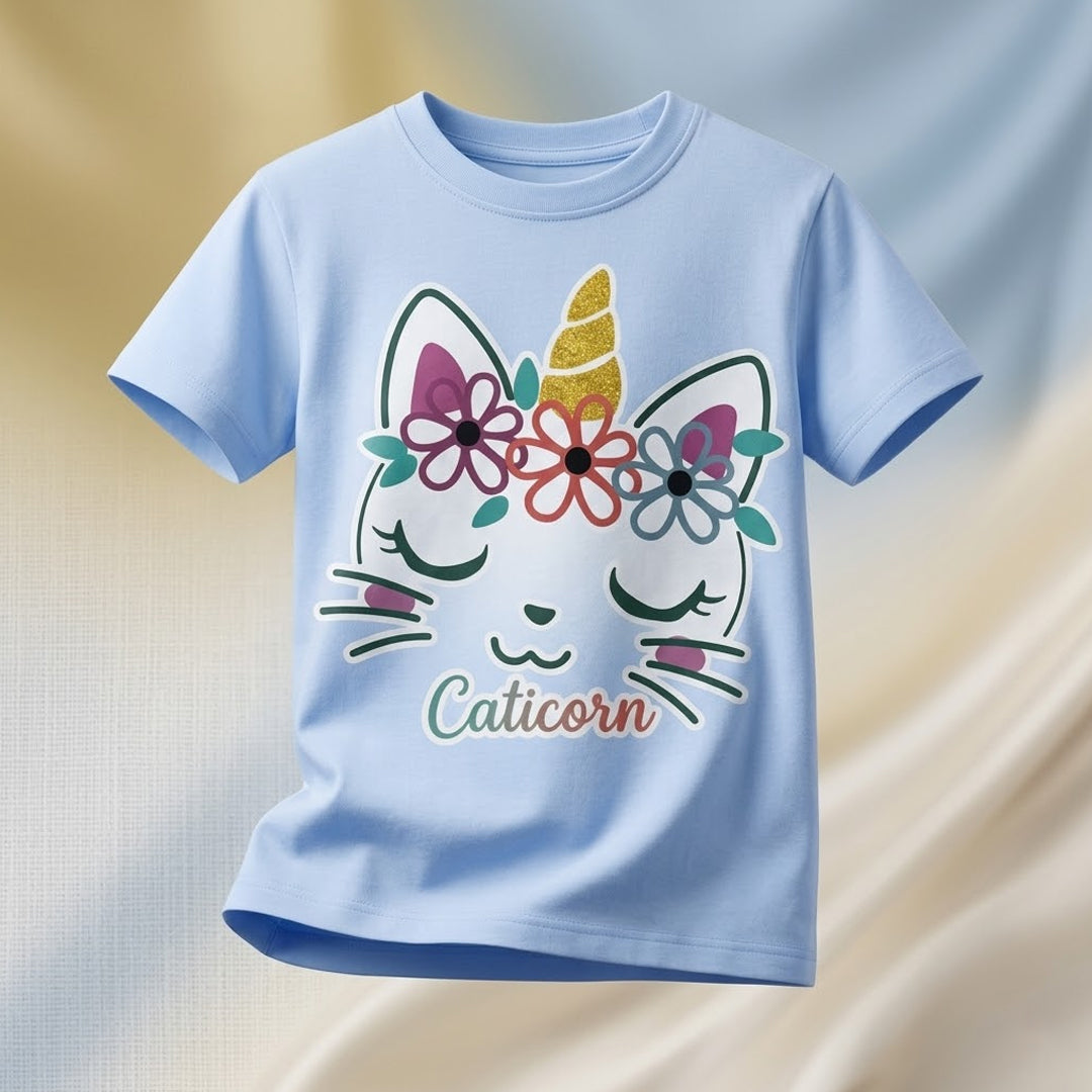Caticorn Flower Graphic Tee
