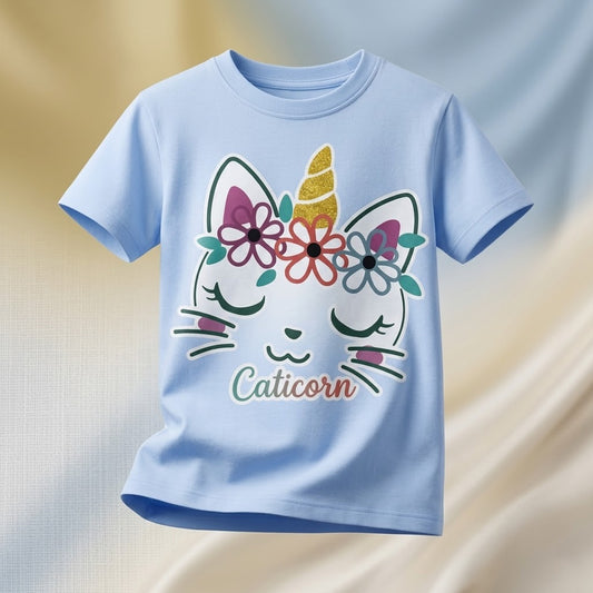 Caticorn Flower Graphic Tee