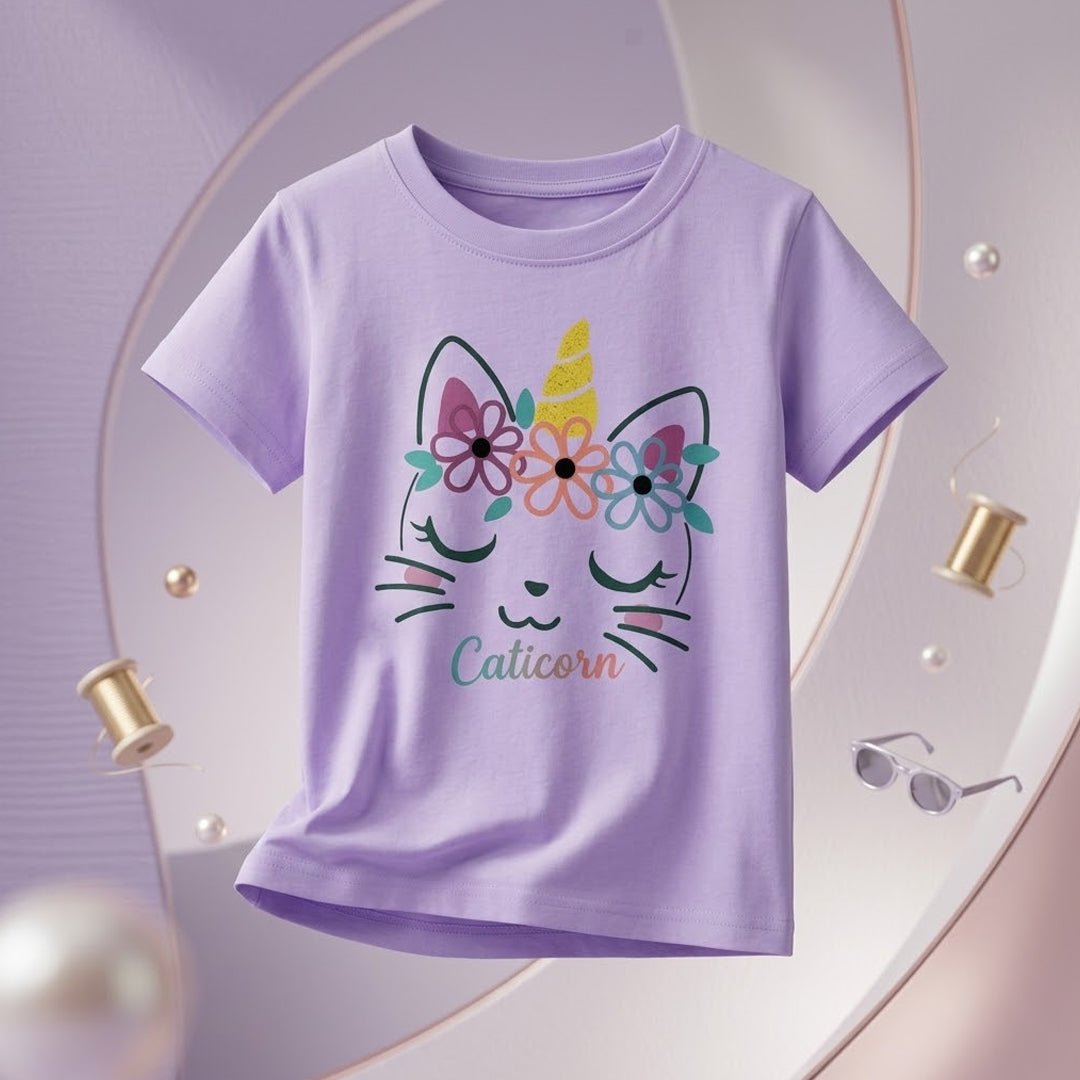 Caticorn Flower Graphic Tee