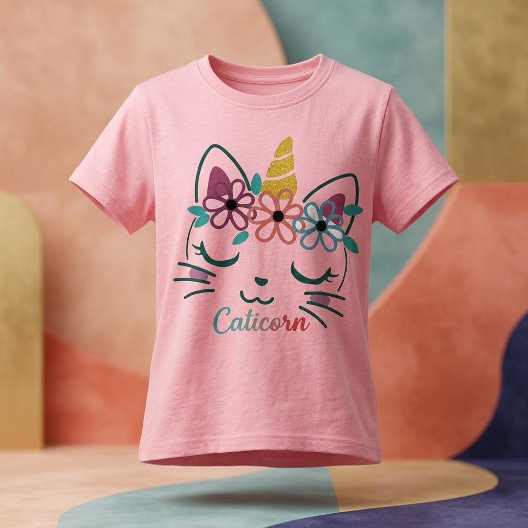 Caticorn Flower Graphic Tee