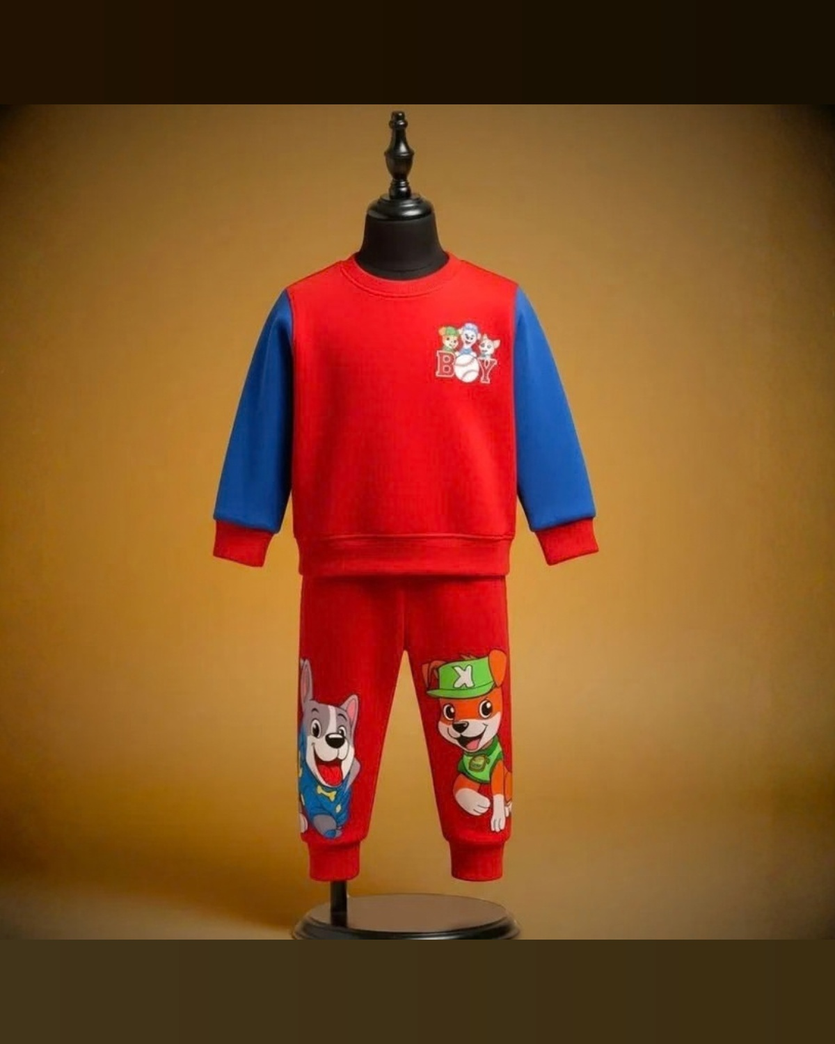 Boys Fleece Sweatshirt & Trouser Set – Red PAW Patrol Winter Outfit