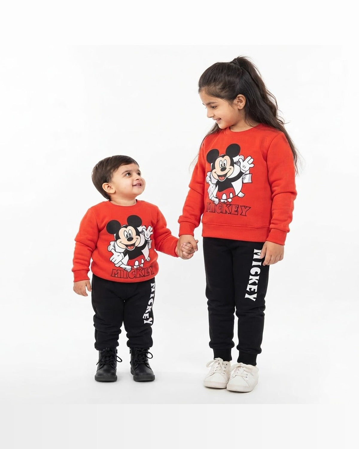 Unisex Mickey Print Sweatshirt & Trouser Set for Kids