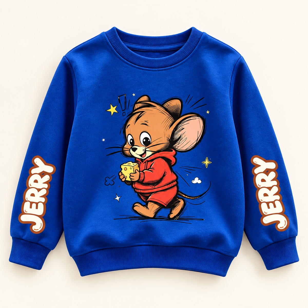 Blue Jerry Cheese Print sweatshirt front