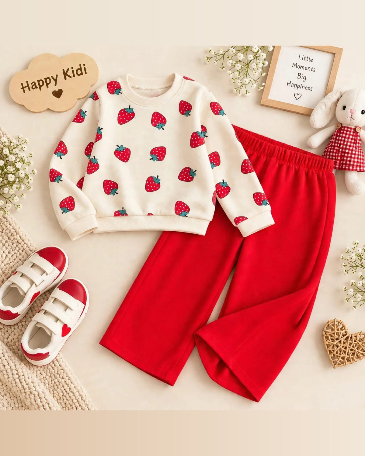 Cute Baby Girl Strawberry Outfit