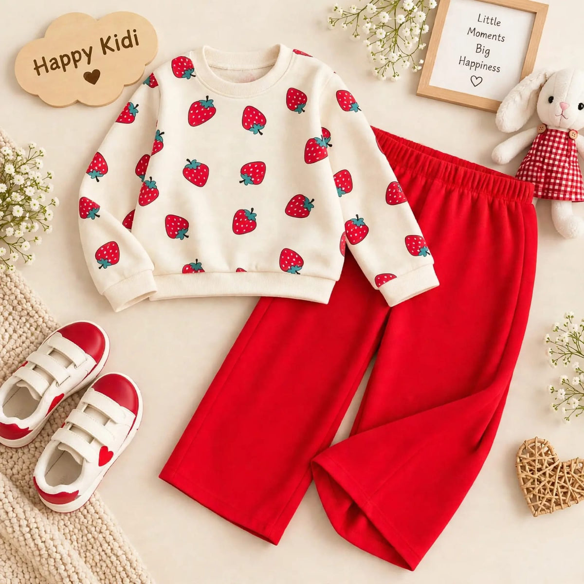 Cute Baby Girl Strawberry Outfit