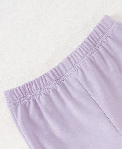 Girls Fleece Sweatshirt & Trouser Set – Lilac Flower Print